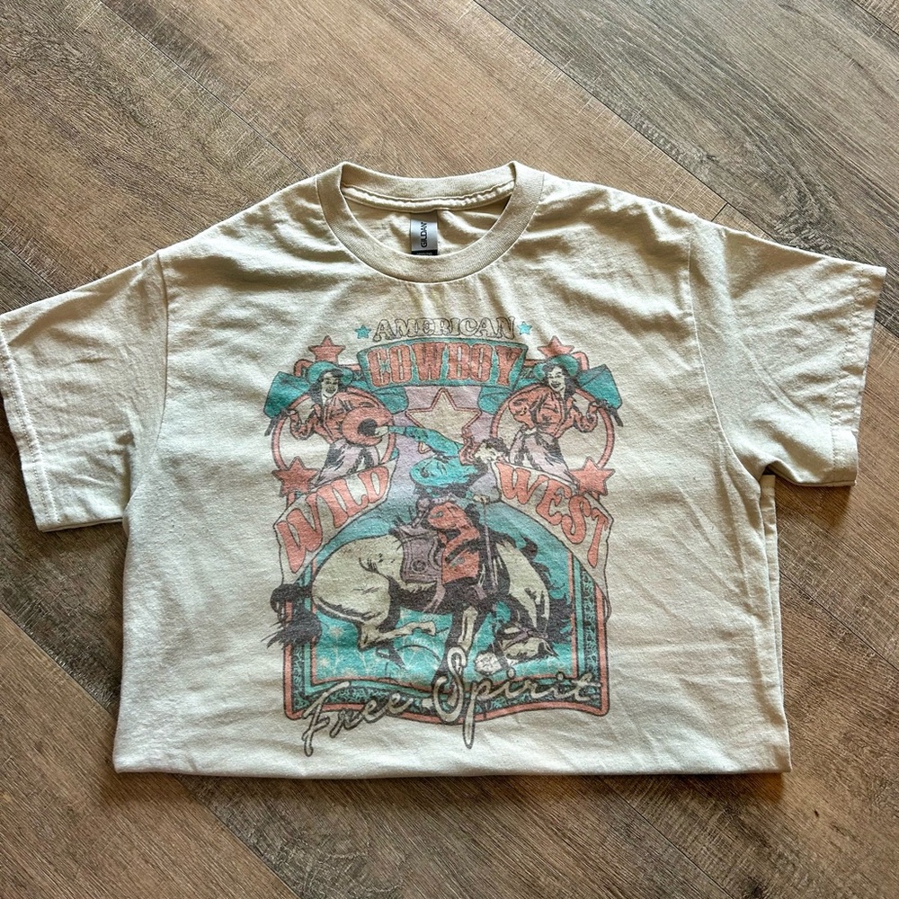 RETRO PRINT Cowboy Wild West Graphic tee